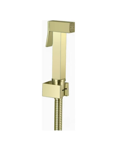 Rociador de Bidet de Mano HOMCBEC Dorado Cepillado con Soporte y Manguera