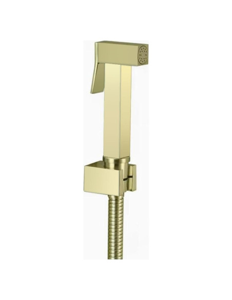 Rociador de Bidet de Mano HOMCBEC Dorado Cepillado con Soporte y Manguera