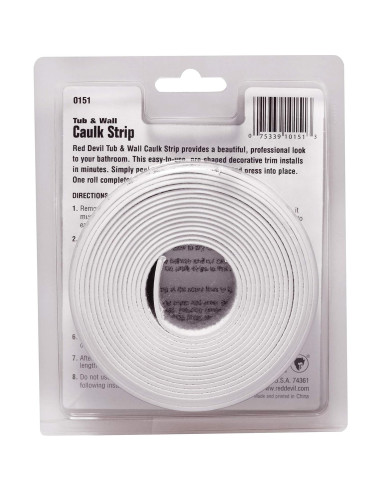 Tira de Calafateo Diablo Rojo 0151 4.1 cm x 3.35 m Blanco