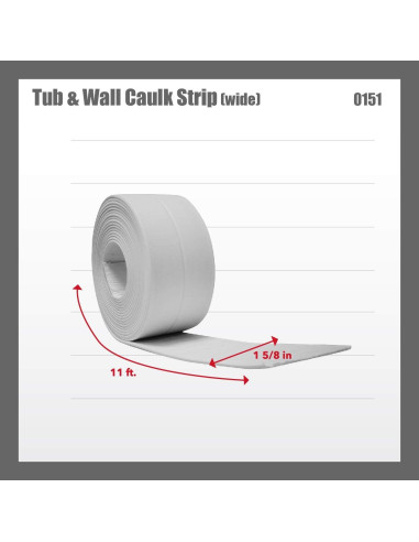 Tira de Calafateo Diablo Rojo 0151 4.1 cm x 3.35 m Blanco