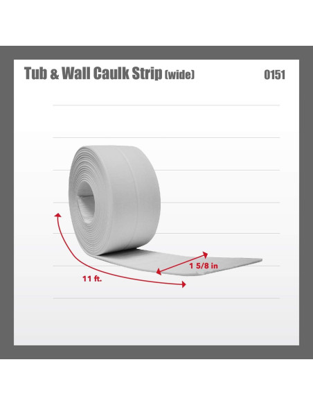 Tira de Calafateo Diablo Rojo 0151 4.1 cm x 3.35 m Blanco