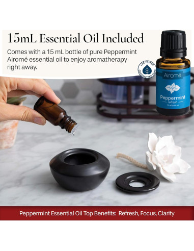 Difusor de Aceite Esencial Airomé PDGAR con 15ml Menta