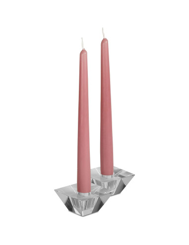 Hyoola Velas Taper Altas 35.56 cm Rosa Pink - 12 Unidades Sin Goteo