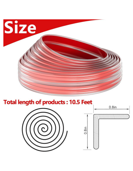 Protector de Esquinas Flexible Raycity 3.2m x 4.06cm Transparente