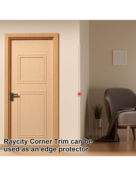 Protector de Esquinas Flexible Raycity 3.2m x 4.06cm Transparente