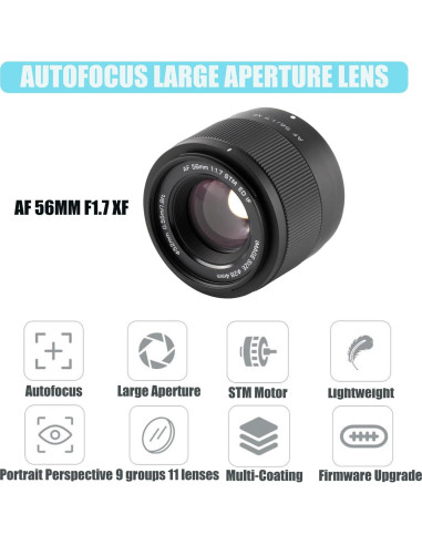 Lente VILTROX 56mm f/1.7 para Fujifilm Montura X