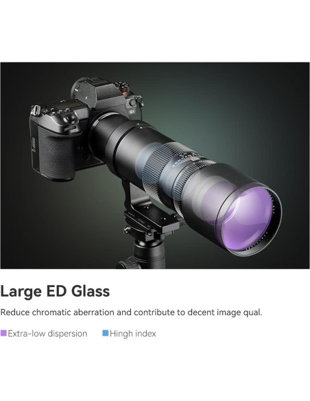 Lente Telefoto Manual TTArtisan 500mm F6.3 Montura E Sony