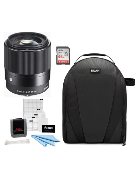 Lente Sigma 30mm F1.4 DC DN para Nikon Z + Accesorios Lente Sigma 30mm F1.4 DC DN para Nikon Z + Accesorios