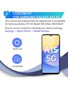 Reemplazo Lente de Cámara Trasera Samsung Galaxy A15 5G - Kit Completo 2