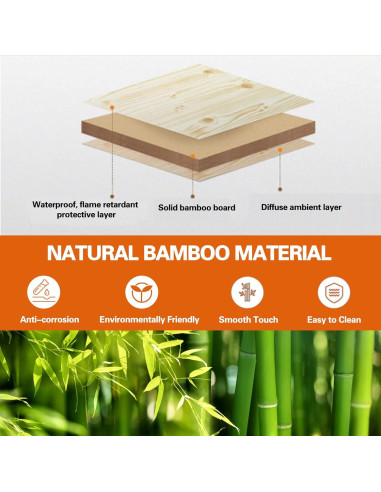 Mesa de Camping Plegable Ablazer de Bambú Ajustable 1-4 Personas