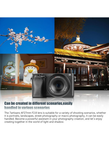 Lente 7artisans AF 27mm F2.8 para cámaras Sony E - Autoenfoque