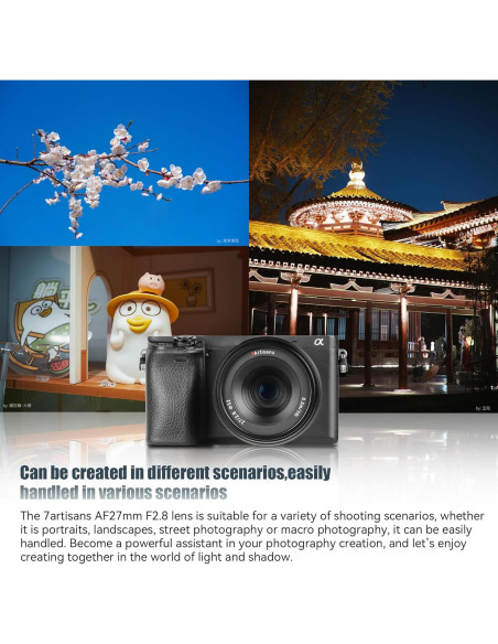 Lente 7artisans AF 27mm F2.8 para cámaras Sony E - Autoenfoque Lente 7artisans AF 27mm F2.8 para cámaras Sony E - Autoenfoque