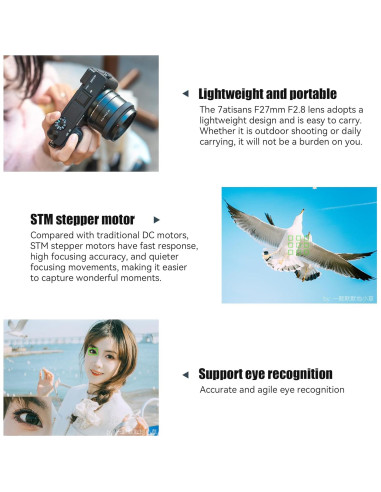 Lente 7artisans AF 27mm F2.8 para cámaras Sony E - Autoenfoque