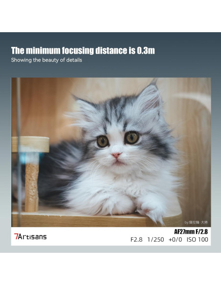 Lente 7artisans AF 27mm F2.8 para cámaras Sony E - Autoenfoque Lente 7artisans AF 27mm F2.8 para cámaras Sony E - Autoenfoque