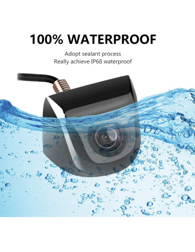Cámara de Respaldo QODOLSI HD 170 Impermeable para Auto