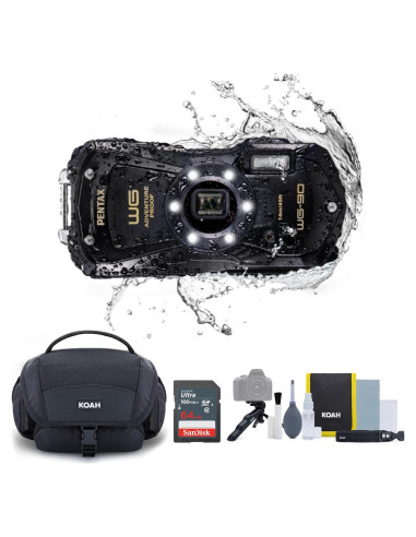 Cámara Compacta RICOH PENTAX WG-90 Negra Resistente al Agua