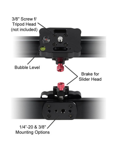 Fotodiox Pro SlideCam 600 Estabilizador de Video 60.96 cm