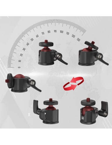 Cabezal de bola mini SIOTI 18mm para cámara y micrófono