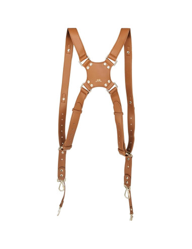 Arnés Doble para Cámara Ruby+Rae con Bolsa Cruzada Gris