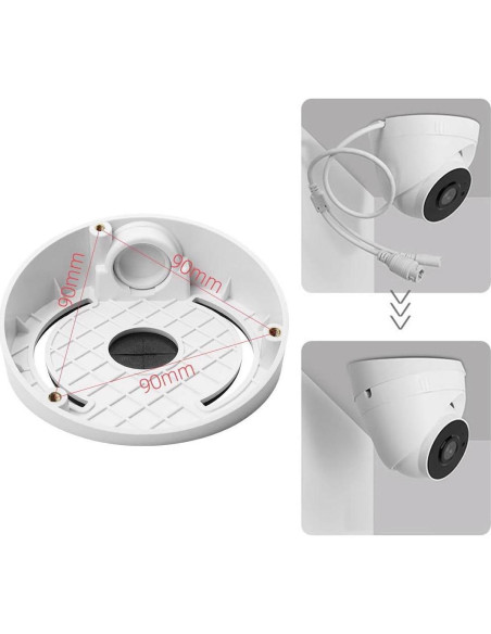 Soporte de Techo Angulado ABS Rosebe para Cámara Domo - Paquete de 2 Soporte de Techo Angulado ABS Rosebe para Cámara Domo - Paquete de 2