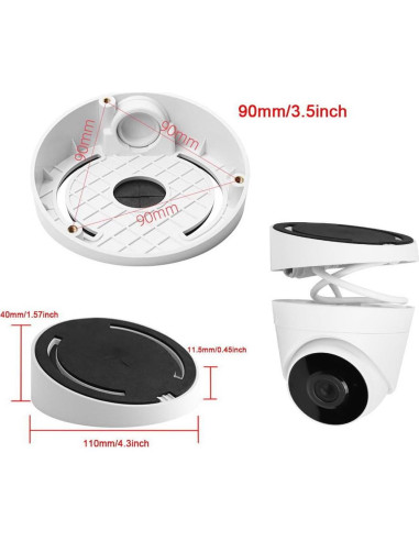 Soporte de Techo Angulado ABS Rosebe para Cámara Domo - Paquete de 2