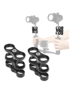 Abrazadera de Bola Submarina Atoptek 1" Aluminio 2 Pcs