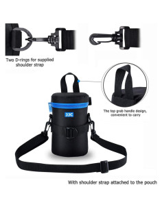 Funda para Lente JJC DLP-3II, Poliester, 80x155mm, Resistente 2