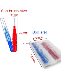 Cepillos Interdentales Desechables GOUWEIBA 100 Piezas Azul y Rojo 2
