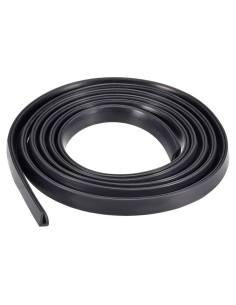 Protector de Bisel U de Silicona Negra uxcell 1M x 3mm x 6mm