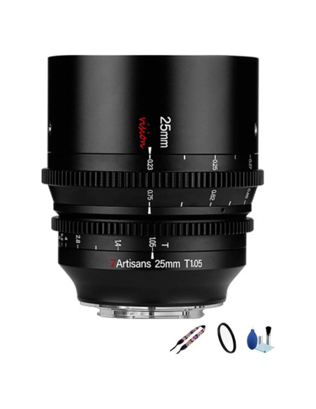 Lente Cine 7artisans 25mm T1.05 RF APS-C Enfoque Manual Lente Cine 7artisans 25mm T1.05 RF APS-C Enfoque Manual