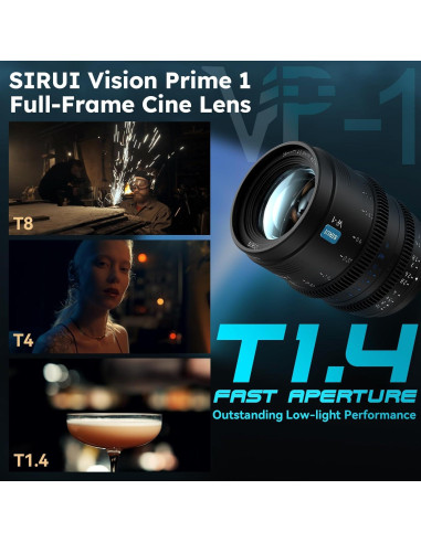 Juego de 3 Lentes de Cine SIRUI VP-1 T1.4 Full Frame 24mm 35mm 50mm
