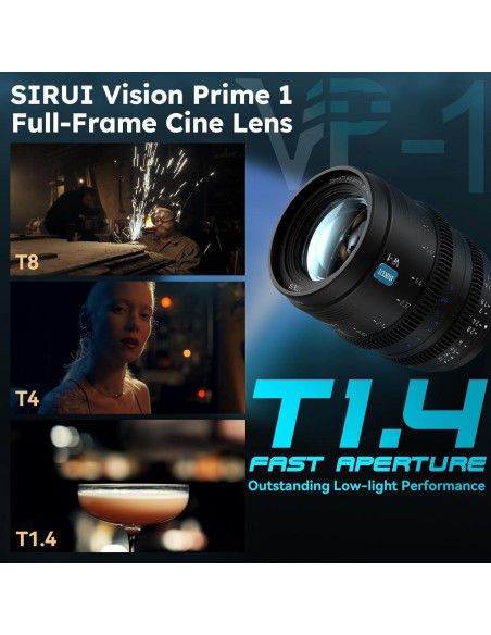 Juego de 3 Lentes de Cine SIRUI VP-1 T1.4 Full Frame 24mm 35mm 50mm