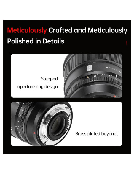Lente VILTROX AF 27mm f/1.2 para Fujifilm X-Mount, Metal