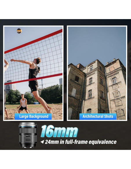 Lente Gran Angular Autofocus SIRUI 16mm F1.2 para APS-C Lente Gran Angular Autofocus SIRUI 16mm F1.2 para APS-C