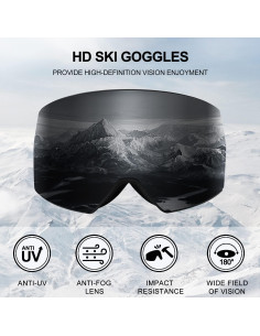 Gafas de esquí FMY UV400 antiempañante para adultos 2