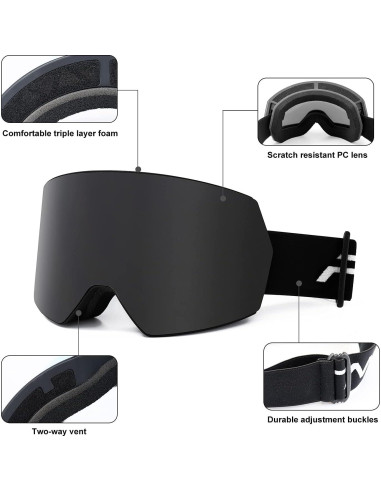 Gafas de esquí FMY UV400 antiempañante para adultos