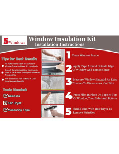 Kit de Aislamiento de Ventanas FonsBleaudy 5 Ventanas 158x533 cm 2