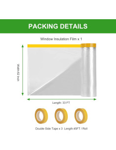 Kit Aislamiento Ventanas AGHITG 1000 cm x 10.06 m Transparente 2