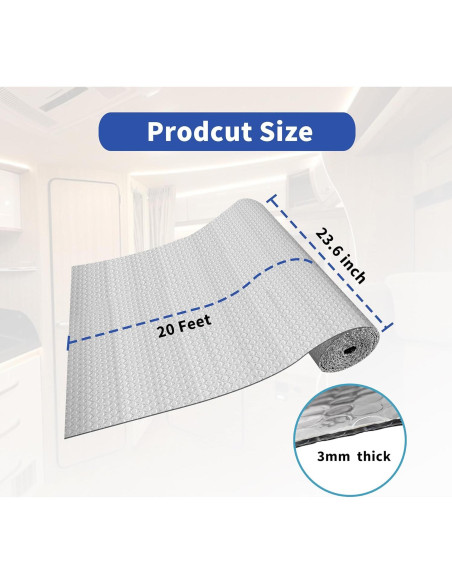 Aislamiento Reflectante Toldear 60cm x 3.05m para Ventanas