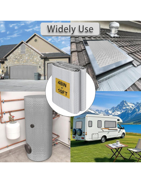 Rollo de Aislamiento Reflectante Losrik 1.22m x 3.05m Plata Rollo de Aislamiento Reflectante Losrik 1.22m x 3.05m Plata