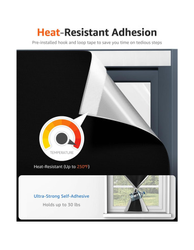 Cortina Opaca Portátil Sumobaby 61x91cm, Sin Taladro, Negra