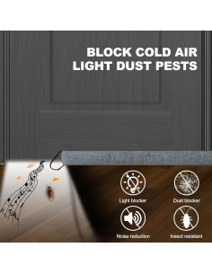 Parada de Corrientes de Aire QUOLIX 81.28 cm Gris Aislante 2