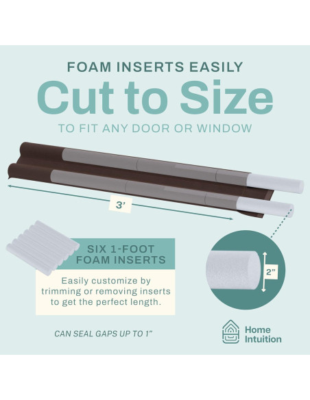 Tapón Aislante para Puertas Intuición del Hogar 91 cm Marrón