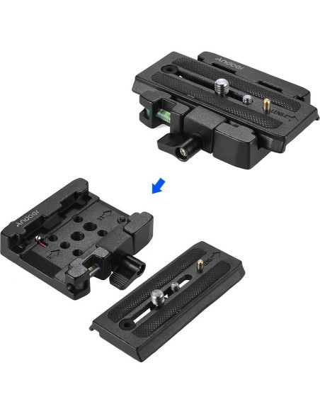 Placa de liberación rápida Andoer para trípode Manfrotto 501 Placa de liberación rápida Andoer para trípode Manfrotto 501