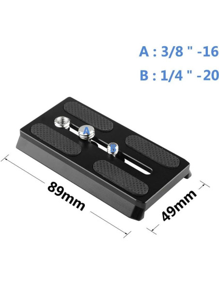 Placa de Liberación Rápida CAMVATE para Cámara 8.89x5cm Placa de Liberación Rápida CAMVATE para Cámara 8.89x5cm