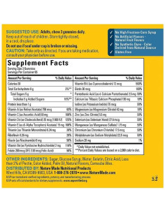 Nature Made Gomas Multivitamínicas para Hombres 195 CT con Magnesio y Calcio 2