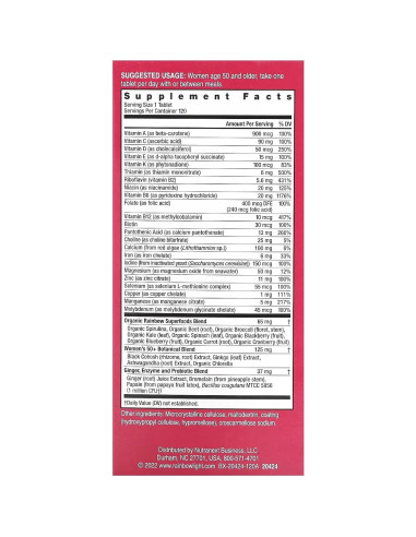 Multivitamina para Mujeres Rainbow Light 50+ 120 Contenedores