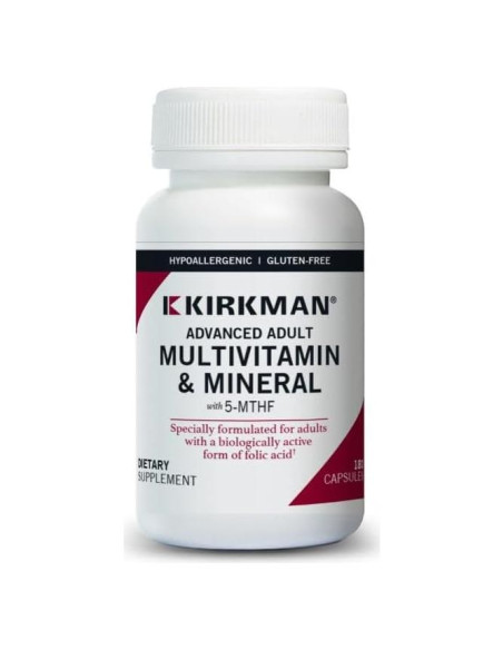 Kirkman Multivitamínico Avanzado 180 Cápsulas - Suplemento Hipoalergénico