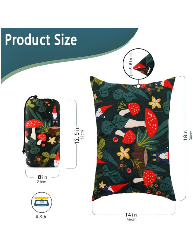 Almohada de Camping Xmzsdz Espuma Viscoelástica 35x45cm
