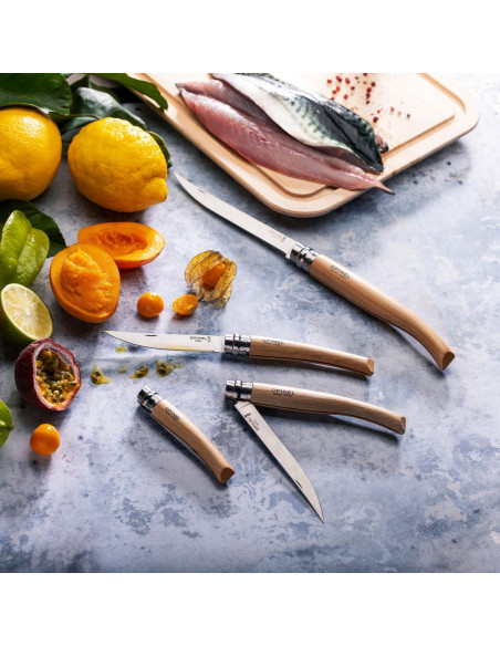 Cuchillo de Filete Plegable Opinel Effilé No. 12 Madera de Haya